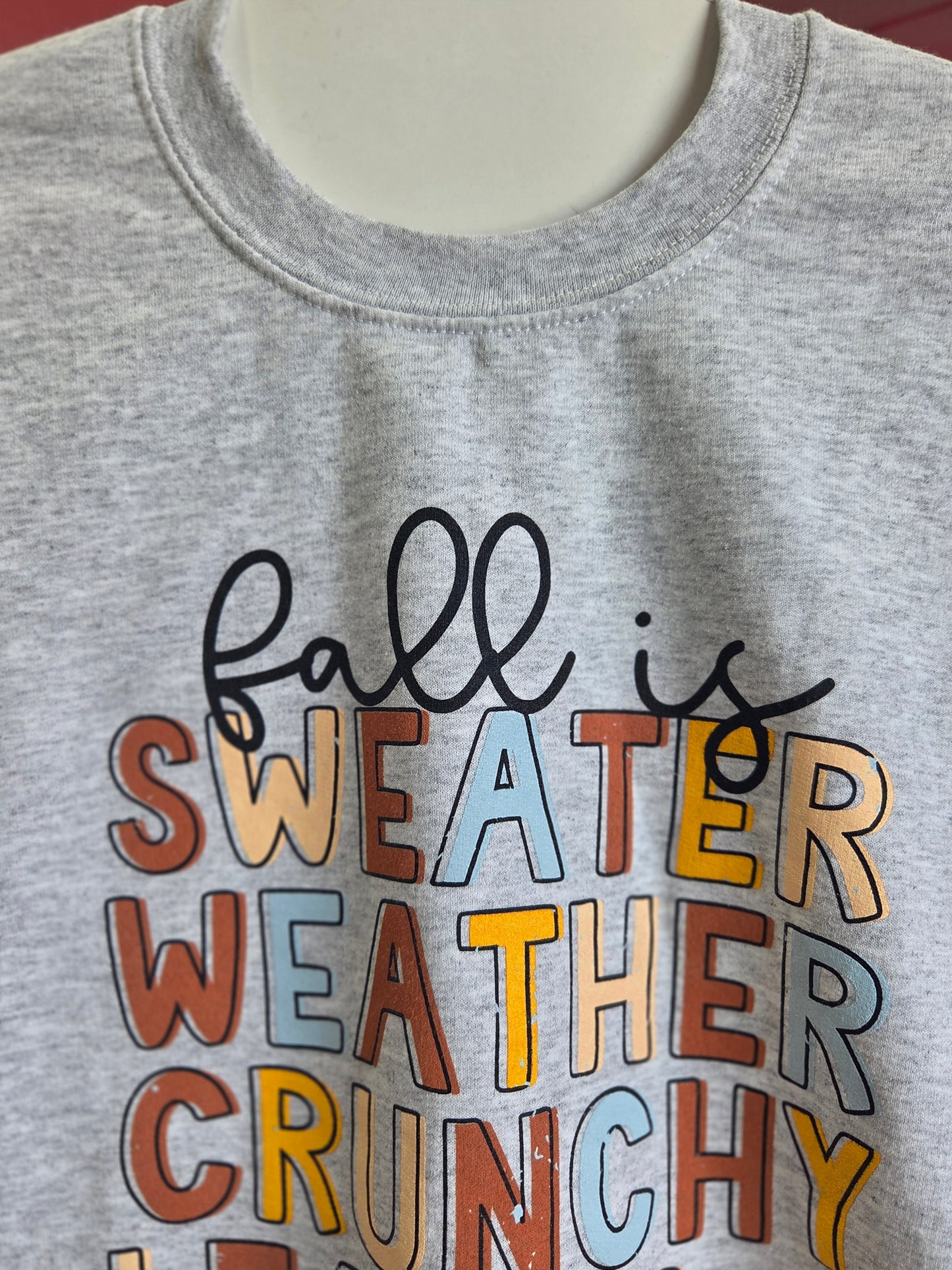 Fall Graphic Print Sweater Pullover