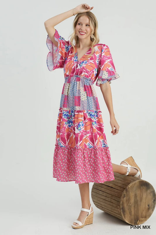 Umgee Pink Floral Maxi