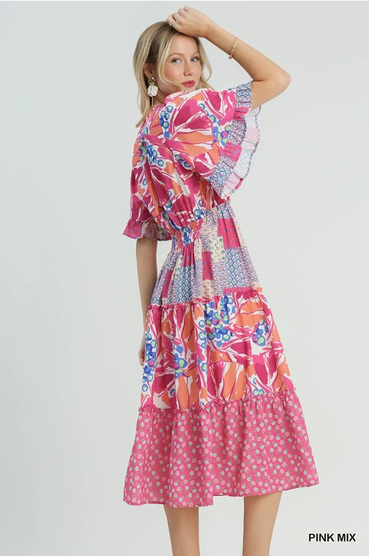 Umgee Pink Floral Maxi