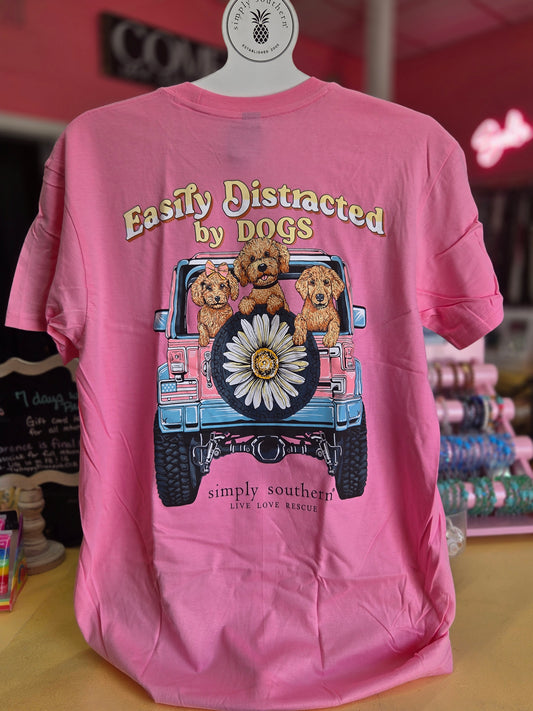 Simply Southern Easily Distracted by Dogs T-Shirt