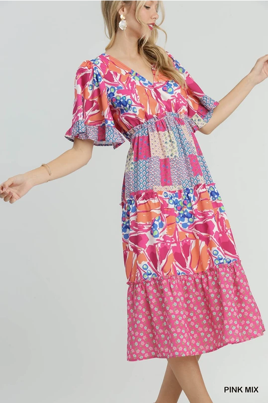 Umgee Pink Floral Maxi