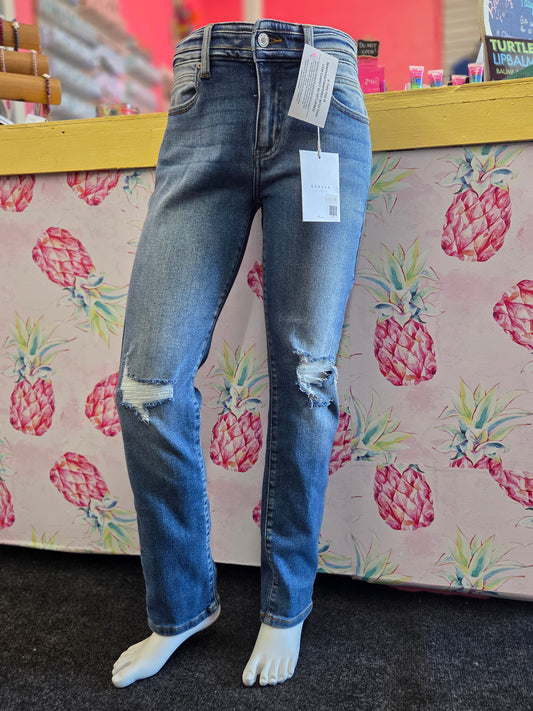 KanCan Straight Fit Light Distressed Jeans