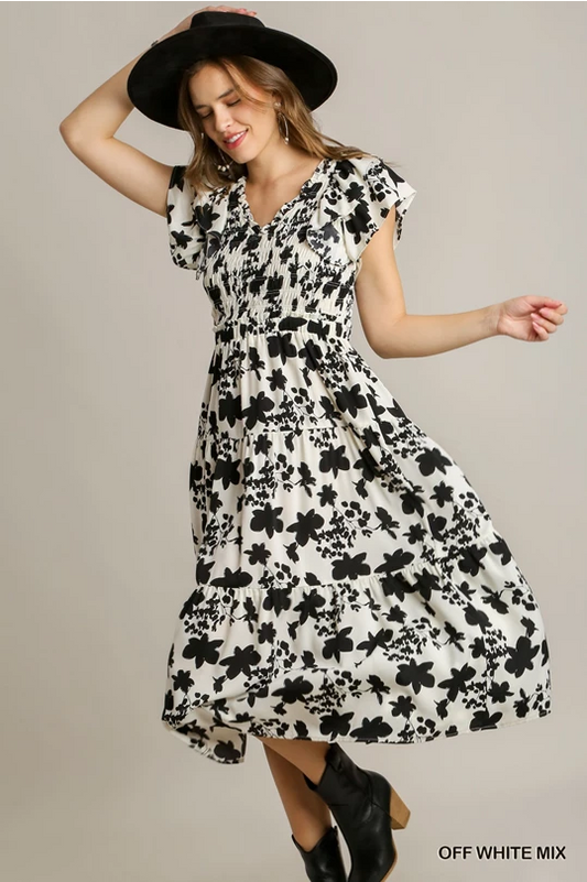 Umgee Black Floral Maxi