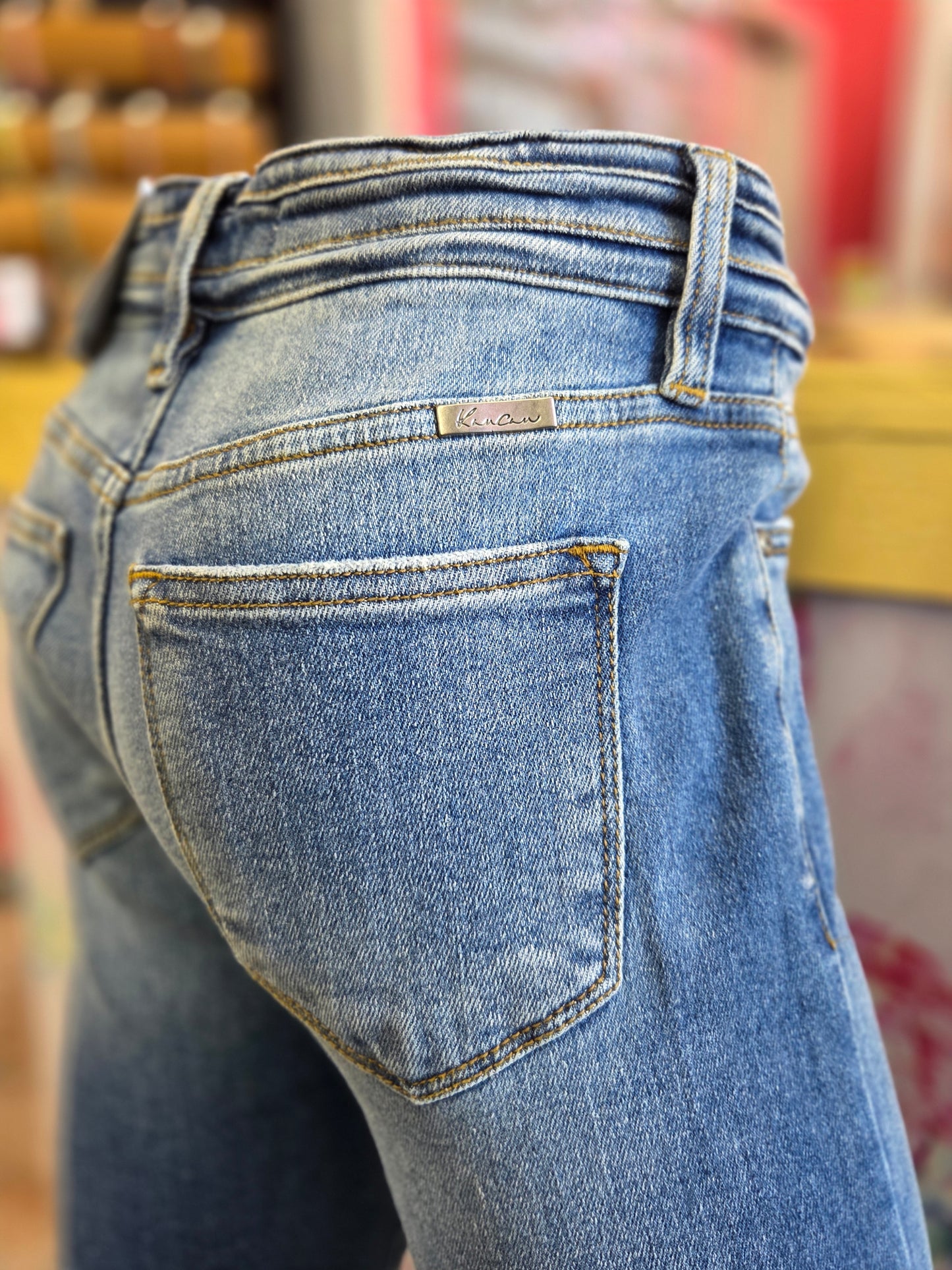 KanCan Straight Fit Light Distressed Jeans