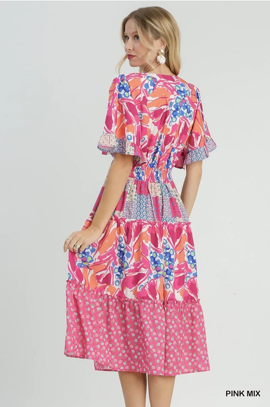 Umgee Pink Floral Maxi