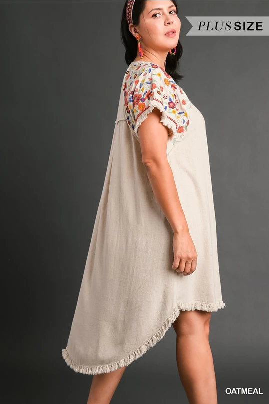 Umgee Plus Embroidered Dress