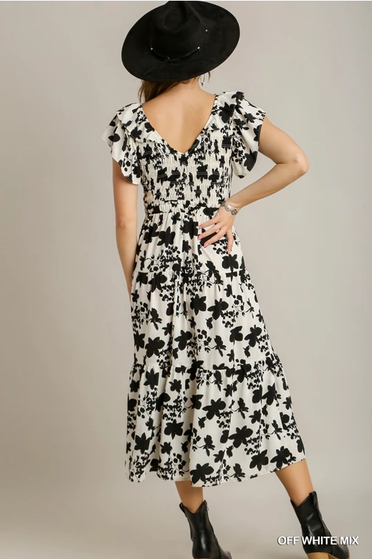 Umgee Black Floral Maxi