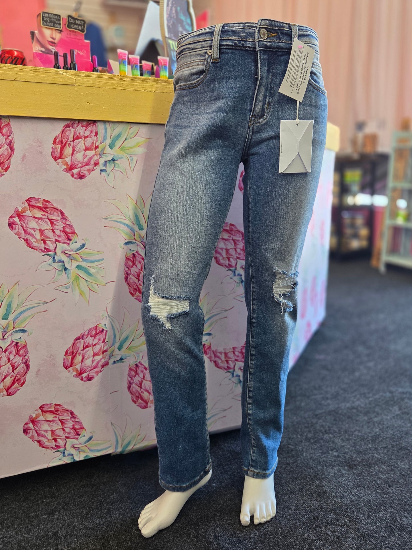 KanCan Straight Fit Light Distressed Jeans