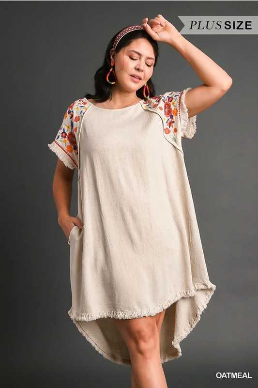 Umgee Plus Embroidered Dress