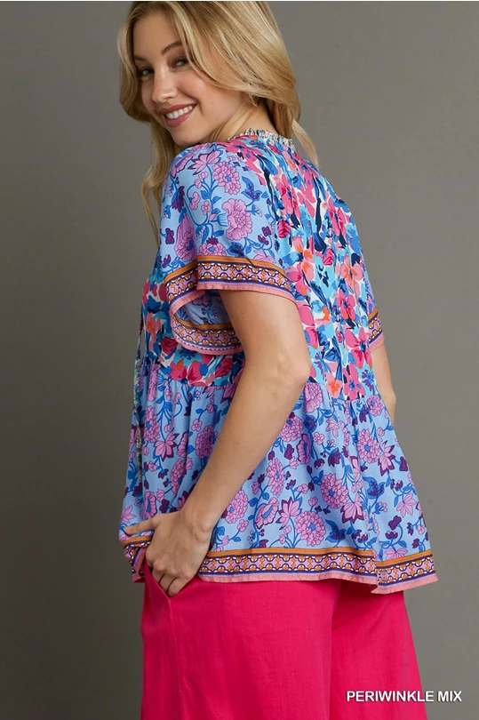 Umgee Floral Blouse