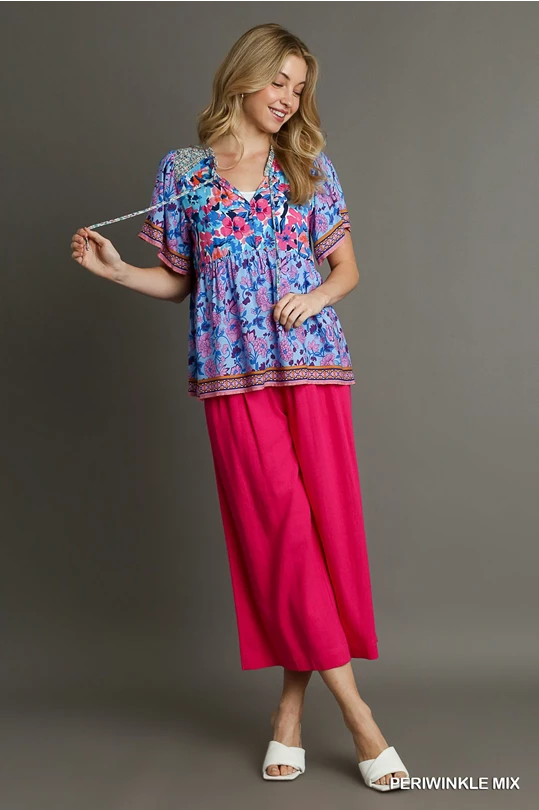 Umgee Floral Blouse