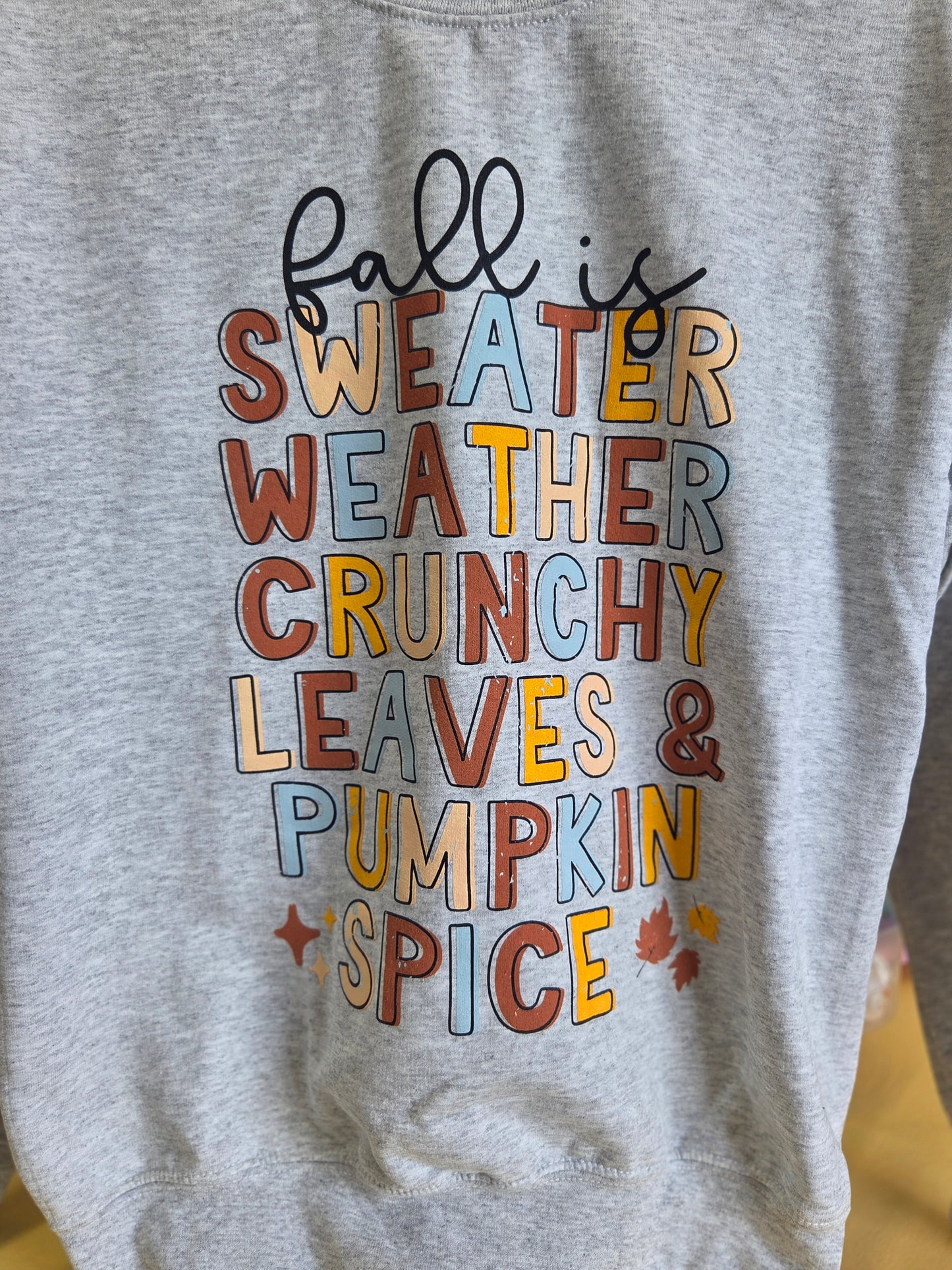 Fall Graphic Print Sweater Pullover